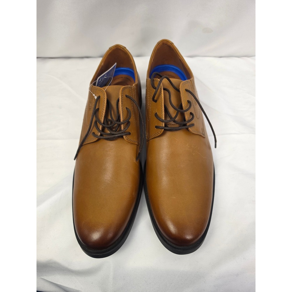 Clarks Whiddon Plain Mens Tan Leather Oxford Dress Shoes Size 13 M New